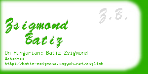 zsigmond batiz business card